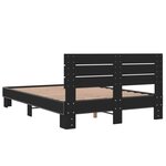 vidaXL Cadre de lit sans matelas noir 120x200 cm