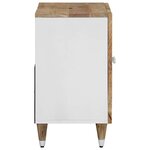 vidaXL Armoire lavabo de salle de bain bois massif de manguier