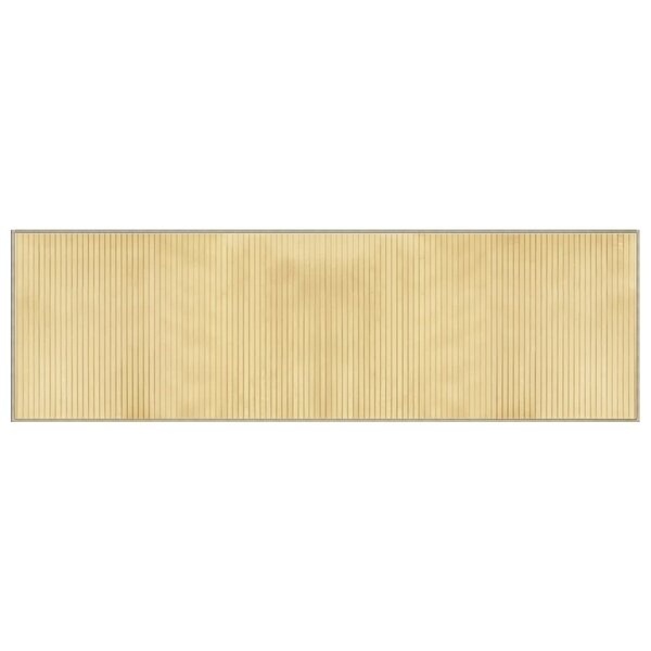 vidaXL Tapis rectangulaire naturel clair 60x200 cm bambou