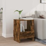 vidaXL Étagère à magazines Chêne fumé 35 x 30 x 45 cm