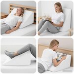 vidaXL Coussin pour les jambes Uni Blanc 60 x 50 x 30 cm