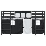 vidaXL Lit mezzanine enfants avec rideaux sans matelas 90x200cm