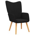 vidaXL Chaise de relaxation Noir Tissu
