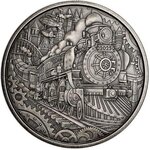 Pièce de monnaie en Argent 50 Dollars g 94.25 Millésime 2025 STEAM LOCOMOTIVE