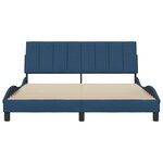 vidaXL Cadre de lit sans matelas Hanko bleu 160x200 cm tissu