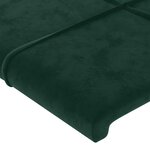 vidaXL Tête de lit avec oreilles Vert foncé 203x16x78/88 cm Velours