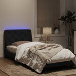 vidaXL Cadre de lit avec lumières LED noir 80x200 cm velours