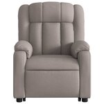 vidaXL Fauteuil inclinable de massage Taupe Tissu
