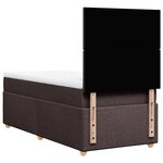 vidaXL Sommier à lattes de lit avec matelas Marron foncé 90x190 cm