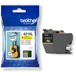 Brother - cartouche d'encre lc421xly - jaune haute capacité de 500 pages - pour dcp-j1050dw  mfc-j1010dw et dcp-j1140dw