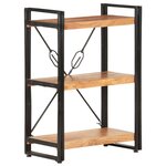 vidaXL Bibliothèque à 3 niveaux 60x30x80 cm Bois d'acacia massif