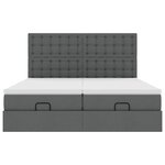 VidaXL Cadre de lit ottoman avec matelas gris foncé 180x200cm tissu