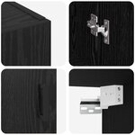 vidaXL Armoires Murailles 2 Pièces Chêne noir 69 5 x 34 x 90 cm