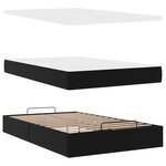 vidaXL Cadre de lit ottoman avec matelas noir 120x190 cm similicuir
