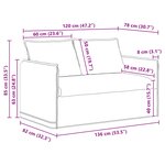 vidaXL Canapé Gris clair 136 x 82 x 85 cm tissu