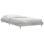 vidaXL Cadre de lit gris béton 90x200 cm bois d'ingénierie