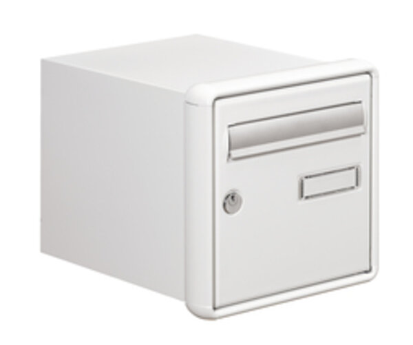 Boîte aux lettres CHANNEL PASSEMUR Simple Face normalisée - Blanc 9016 - Decayeux
