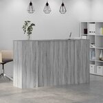 vidaXL Bureau de réception sonoma gris 180x50x103 5 cm bois ingénierie