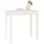 vidaXL Table console Blanc 80x40x75 cm Bois massif de pin