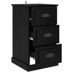 vidaXL Cabinet de chevet avec tiroir Chêne noir 39 x 39 x 67 5 cm