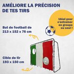 Best Sporting 11053-11064 - But de football 213 x 152 x 76 cm en noir avec cible de tir "Italie"