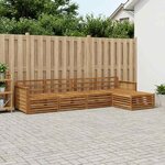 vidaXL Ensemble de canapés d'extérieur 5 Pièces Naturel