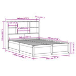 vidaXL Cadre de lit sans matelas cire marron 140x190cm bois pin massif