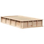 vidaXL Cadre de lit Marron 90 x 200 cm Bois massif en pin