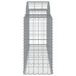 vidaXL Paniers à gabions arqués 9 Pièces 200x50x80/100 cm Fer galvanisé
