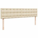 vidaXL Lit ottoman avec matelas et LED crème 180x200cm tissu
