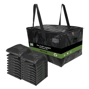 Pack and Move - Lot 16 Sacs Rangement Recylés - 55 x 35 x 30 cm - Poignées solides - Déménagement et Transport - Ultra Résistant - Réutilisable - 55L