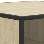 vidaXL Table basse chêne sonoma 100x100x30 cm bois d'ingénierie/métal