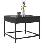vidaXL Table basse avec LED Infinity noir 50x50x41 cm