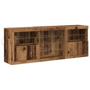 vidaXL Buffet Bois ancien 181.5 x 37 x 67 cm Bois d'ingénierie