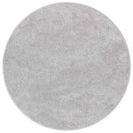 vidaXL Tapis Shaggy Anti-dérapant Gris 120 x 120 cm PP