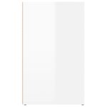 vidaXL Table de chevet Blanc brillant 50x36x60 cm Bois d’ingénierie