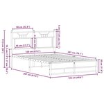 vidaXL Cadre de lit sans matelas chêne sonoma 120x200 cm