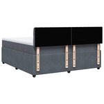 vidaXL Sommier à lattes de lit et matelas Gris foncé 180x200cm Velours