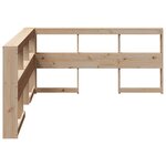 vidaXL Tête de lit de bibliothèque en forme de L 135cm bois massif pin