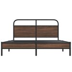 vidaXL Cadre de lit sans matelas 160x200 cm chêne marron
