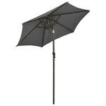 vidaXL Parasol avec lumières LED Anthracite 200x211 cm Aluminium