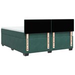 vidaXL Sommier à lattes de lit et matelas Vert foncé 180x200cm Velours