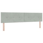 vidaXL Cadre de Lit à Ressorts avec Matelas Gris Clair 200x200 cm Velours