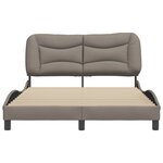 vidaXL Cadre de lit sans matelas Hvar taupe 140x200 cm tissu