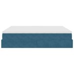 VidaXL Cadre de lit ottoman avec matelas bleu foncé 160x200 cm velours