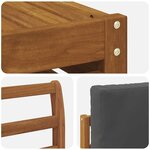 vidaXL Ensemble de canapés d'extérieur 5 Pièces Naturel et Anthracite