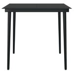 vidaXL Ensemble à manger de jardin coussins 3 Pièces Résine tressée Verre