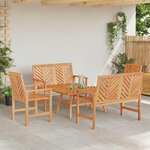vidaXL Ensemble de salon de jardin 3 Pièces Marron Bois d'acacia massif