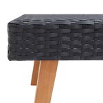 vidaXL Salon de jardin 2 Pièces avec coussins Résine tressée Noir