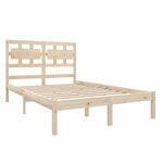 vidaXL Cadre de lit bois massif 120x190 cm petit double